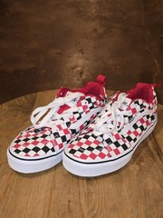 VANS Filmore Pop Checkerboard Red White Black Sneakers NWOT Youth Size 3
