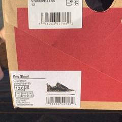 Vans Knu Skool GS Leopard Brown Black Canvas Sneaker 12Y VN000VB4YS5