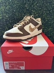 Nike Dunk Plaid Brown Pattern Kid Size 6 Shoe FV3653-191 Women Size 7.5 Sneakers