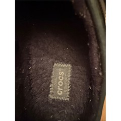Crocs Kids Classic Lined Clogs Black Fuzz Cozy Slippers Size Junior 3 J3