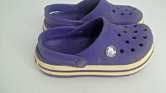 Toddle Kids Crocs Comfort Iconic slipons C9 Purple & White
