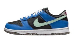 Nike Dunk Low SE GS Crater Black Photo Blue Mint Foam DR0165-001 6.5Y = 8 Women