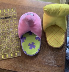 SpongeBob And Patrick Fun Slippers Size 6Y