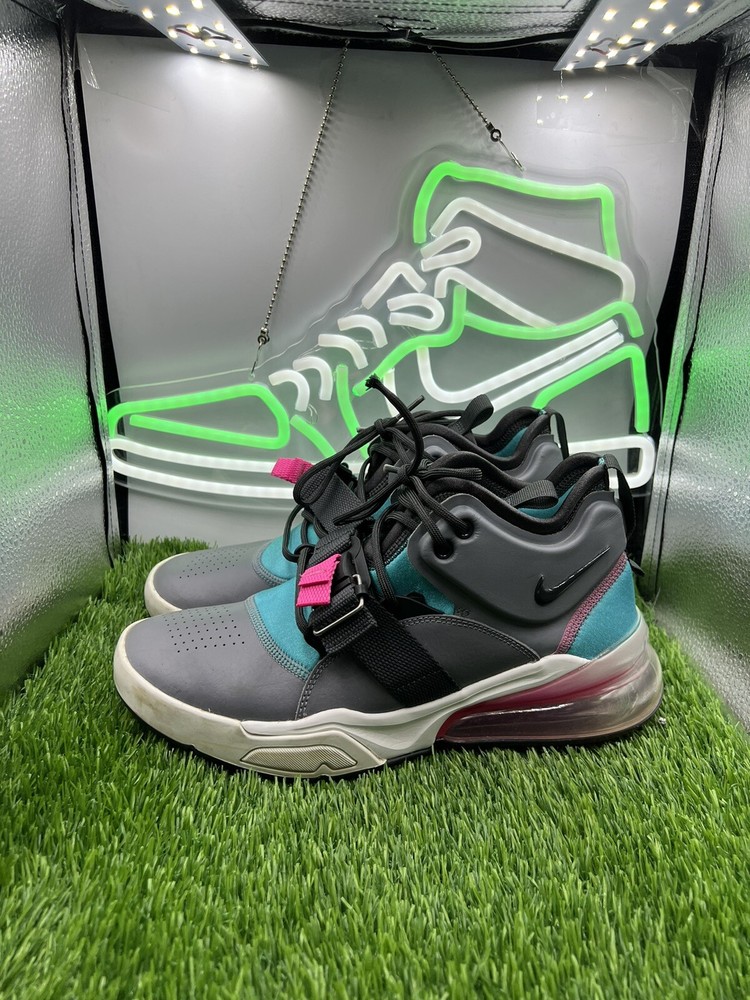 Nike Air Force 270 ‚Cool Grey Hyper Jade‘ AJ8208-005 Size 6.5Y Miami Colorway
