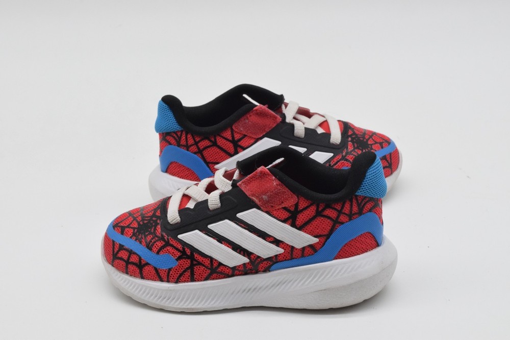 adidas Kids Marvel Spider-Man Run Falcon Elastic Lace Sportswear Shoes (Toddler)