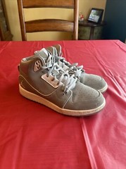 Nike Jordan 1 Flight 2 Sneakers, #631784-014, Grey/White, Leather, Youth Sz 7Y