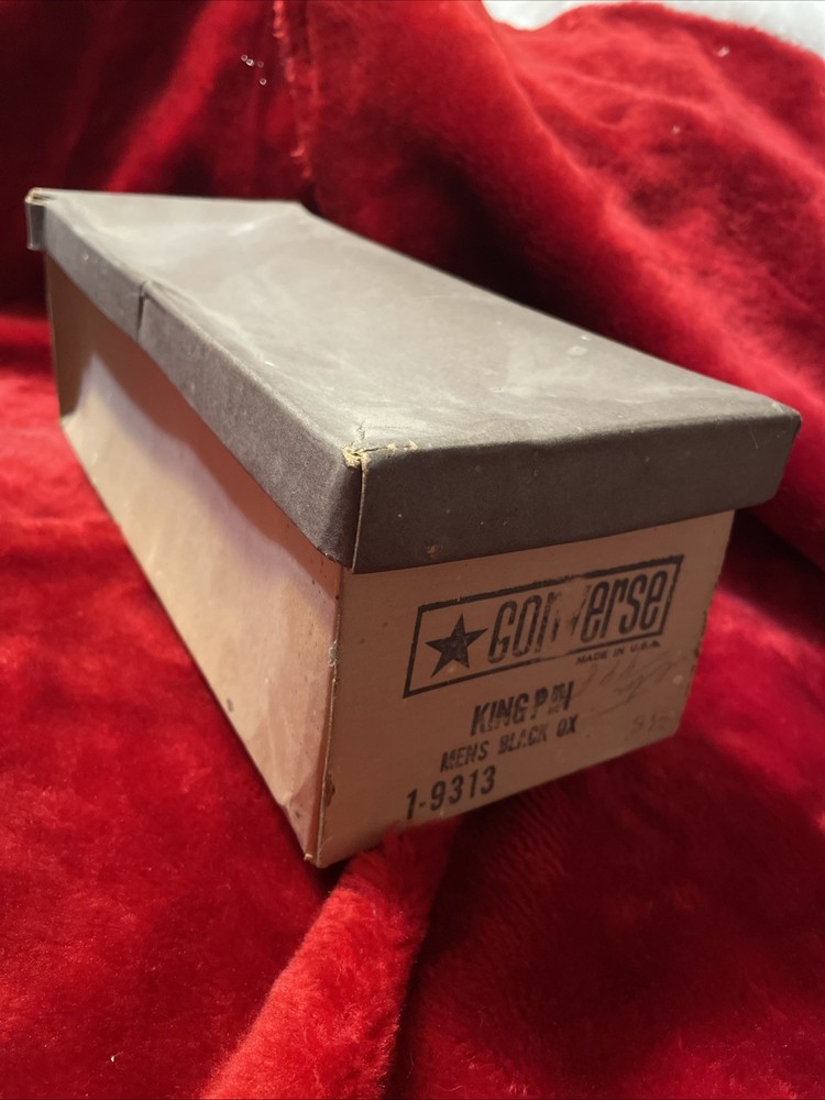Vintage Converse Sneaker Box Only Kingpin Men’s Black Ox 9.5 BOX ONLY 1960s-70s