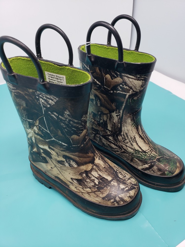 Austin Trading Co. Kid’s Boots Realtree Children’s Rain Boot Rubber Size 9