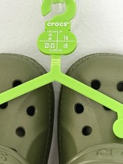 NWT Toddler Baya Lined Crocs Clog Army Green US c6 EU 22-23 UK c6 Shoes