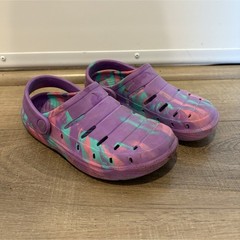 Unisex Kids Multicolor Rubber Slip-On Clogs Purple Blue Pink Comfort