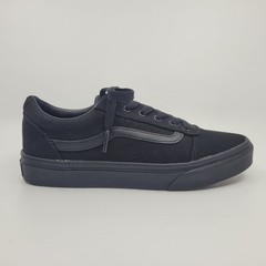 Vans Old Skool Ward Triple Black Canvas Size YOUTH 5 Skateboard Sneakers