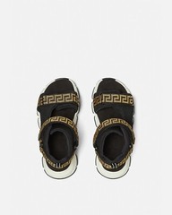 VERSACE Kids Mini Me Greca Neoprene Strap Sandals, Size 31 EU/13 Child US, $450
