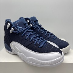 Jordan 12 Retro Indigo Navy White Athletic Shoes Size 5 Youth (GS) DB5595-404