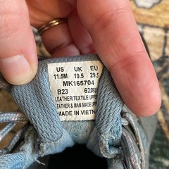 Merrell Moab kids’ waterproof mid blue and grey lace up hiking boots size 11.5 M