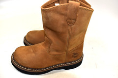 Georgia Boot-Kids 2 M Wellington Pull on-Brown-GB202 ROUND TOE WORK/WESTERN