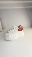 Alexander McQueen Oversized Sneakers Kids EU 27/ US 10 White Red Leather Shoes