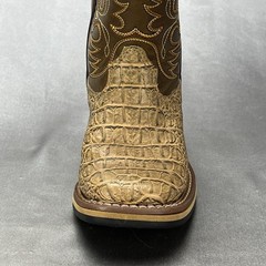 Cody James Gator Print Western Boot Tan Youth Size 9 *LEFT ONLY* Cowboy 43871