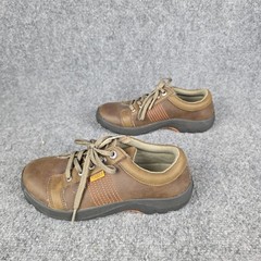 KEEN Youth Size 4 Brown Leather Comfort Walking Shoes Lace Up EU37 Outdoorr