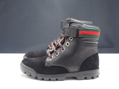 GUCCI Suede Guccissima Nero Boot Toddler size 12 US / 29 IT