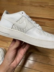 NIKE AIR FORCE 1 LV8 (GS) SUMMIT WHITE-CHR US 6.5Y WOMENS SNEAKERS 820438-105