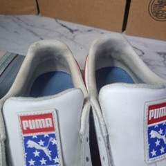 Puma Clyde Core Leather Casual Red White & Blue Shoes Low Top Sneakers Size 6C