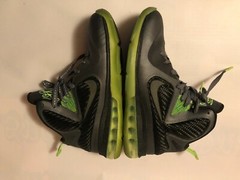 Nike Lebron 9 GS Dunkman Electric Grey Dark Neon Green 472664-003 Youth 6.5