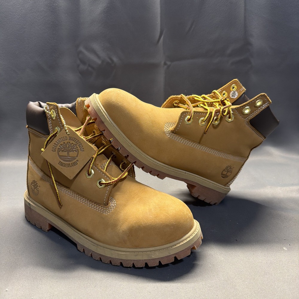Timberland Boots Juniors Size 5M Brown Leather Waterproof Wheat Hiking 12909 C10