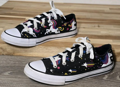 Converse All Star Unicorn Black Colorful Unicorn Sneakers Junior’s Size 3