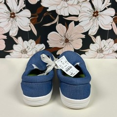 NWT J Crew Crewcuts Kids Blue Slip On Shoes Size 5