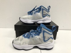 Nike LeBron XIX (PS) White Dutch Blue – Kids Basketball Shoes EUR 28.5