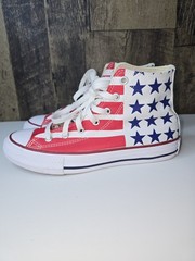 🇺🇸 Converse Chuck Taylor All Star USA Flag High Tops Juniors Sz 4 EUC