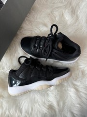 Air Jordan 11 retro low 4Y Black/Gym Red-White-Sail (528896 001)