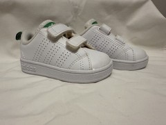 Adidas Baby sz 4 or 4k Stan Smith Comfort Closure Shoes 2 Strap Green White