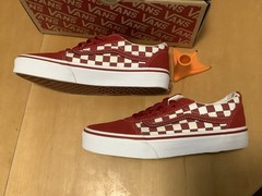 NIB VANS WARD CHECKERED CHILLI PEPPER WHITE VK1 JUNIOR Sz 2Y/ EUR 32.5