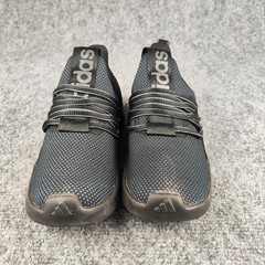 Adidas Cloudfoam Shoes Kids Size 2 Black Mesh Slip On Walking Sneakers Athletic