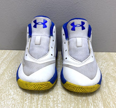 Under Armour Curry 3 Dub Nation White Blue Sneakers Kid’s Size 5K 1276276-102