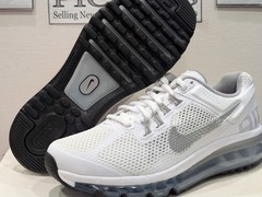 Nike Air Max 2013 (GS) – 555426 100 – Size: 6Y – White / Black – Silver – NEW !