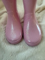 $90 Hunter Little Kid First Classic Giant Glitter Boot Light Pink US2/UK1/EU33