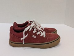 Vans Youth Seldan Suede Sneakers Size 2.5 Dark Red Kid’s