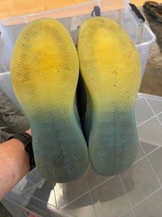 Reebok Galaxy Athletic Shoes Size 2K Blue Yellow Mesh Sneakers Athleisure
