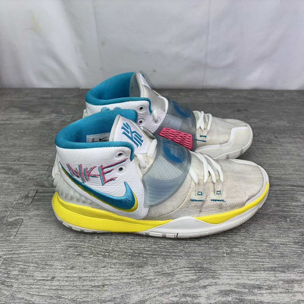 Nike Kyrie 6 GS Neon Graffiti Kids Size 5Y Basketball Shoes Sneakers BQ5599-101