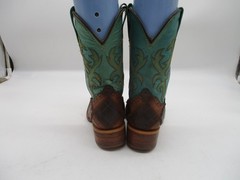 Texas Bunkhouse Handcrafted Leather Square Toe Kids Boots Size Mex 18