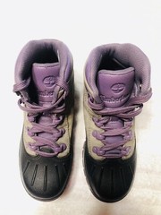 Timberland Youth Shell Toe Euro Hiker Unisex Boots, Grey/Purple. Size 13