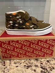 VANS Sk8-Mid Reissue V (Pineapple Dino) Skate Shoes Sneakers Green Sz 12.5 kids