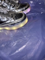 Metallic Light Up Shoes Size 1 Unisex