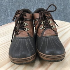 Sperry Waterproof Boots Youth 5 Bowline Storm Brown Ankle Top Lace Up Quilted