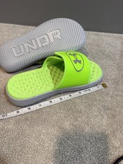 Fluorescent Yellow Youth Size 4Y Under Armour Adjustable Slides (G Ignite Pro8)