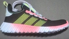 adidas JQ7348 Kaptir Flow K Sneaker Unisex Big Kid 4.5, Black/Yellow/Clear Sky