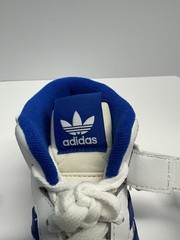 Adidas Forum Mid Kids US 5.5 White Blue Strap High Top Sneakers EU 36 2/3 G57885