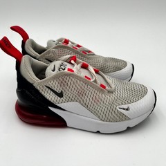 Nike Air Max 270 PS AO2372-111 Kid 12 Sneaker White Siren Red Mesh Lace Up Shoes